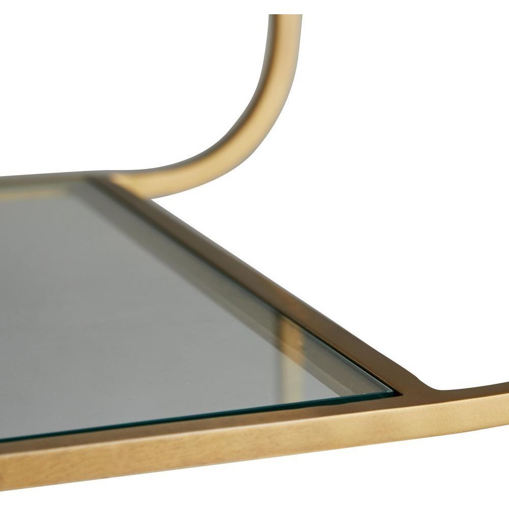 Trainor Antique Brass Bar Cart