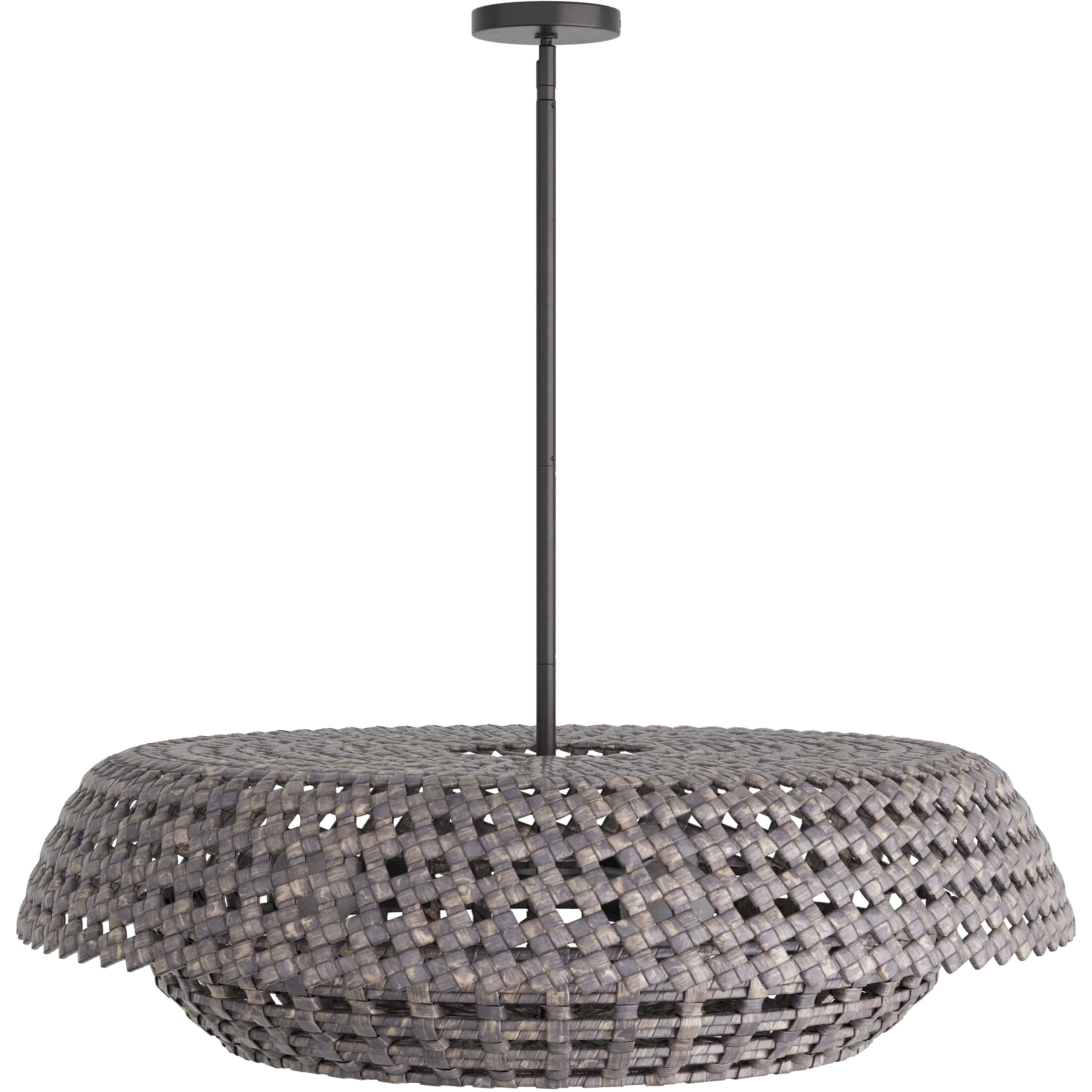 Valdez 3 Light 34 inch Dark Gray Washed Pendant Ceiling Light