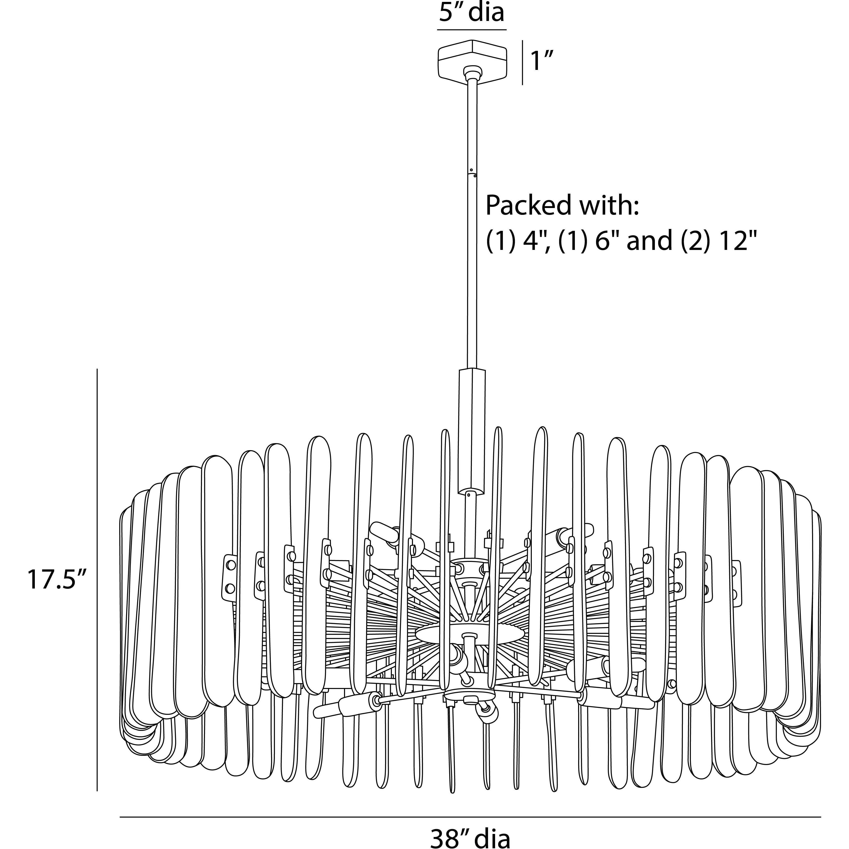 Klaus 12 Light 38 inch Antique Brass Chandelier Ceiling Light, Large