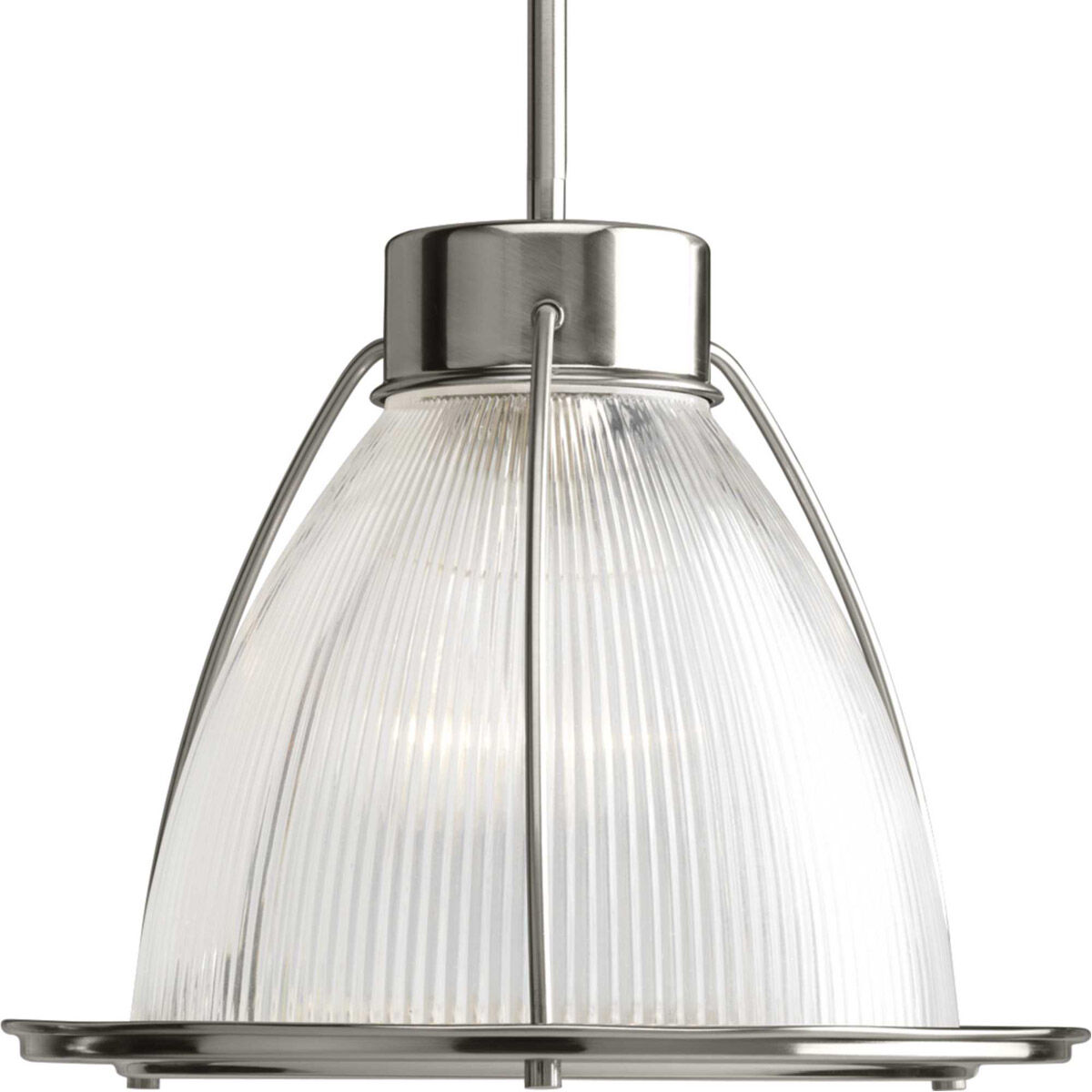Prismatic Glass 1 Light 12.75 inch Brushed Nickel Pendant Ceiling Light