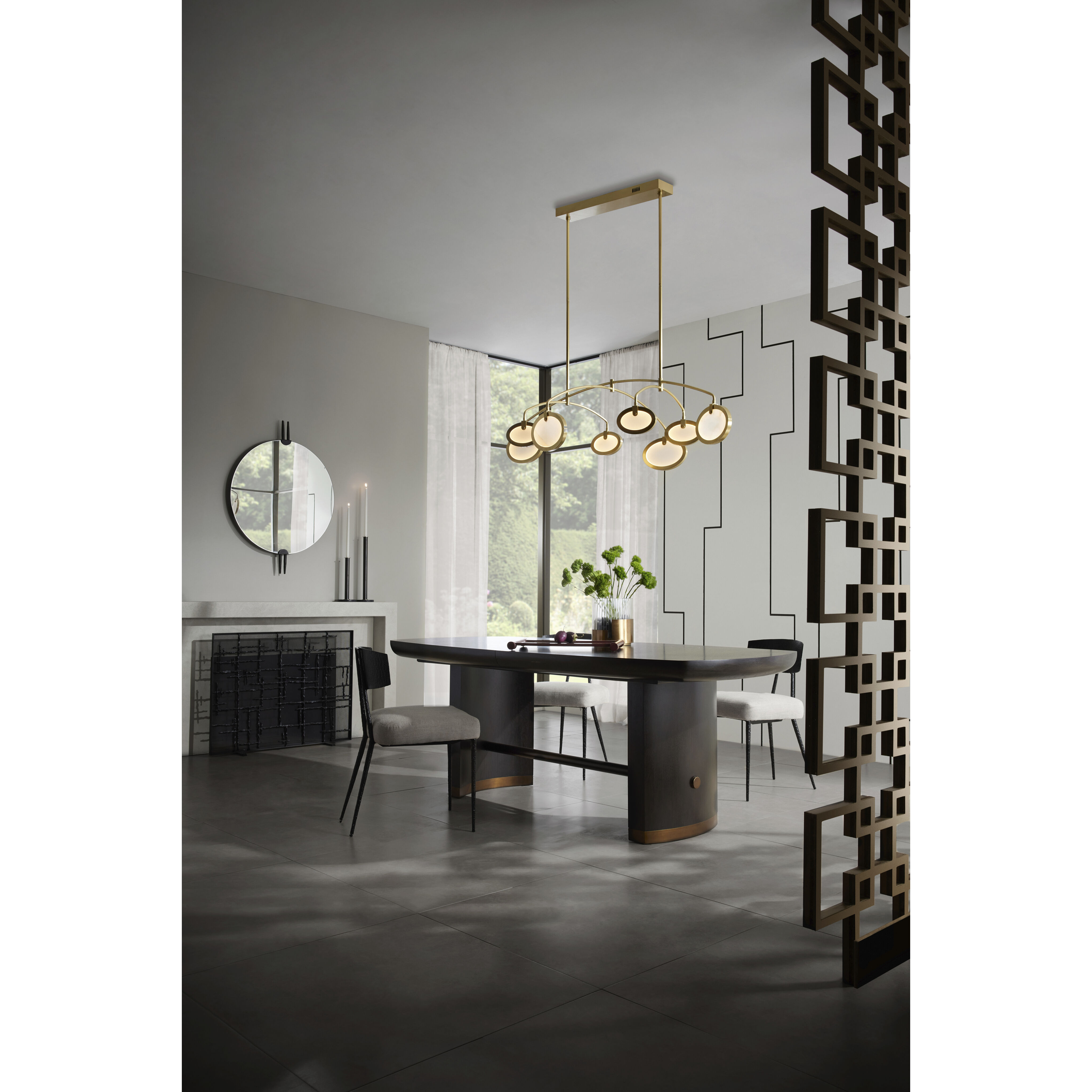 Rosabel 8 Light 56 inch Antique Brass Chandelier Ceiling Light