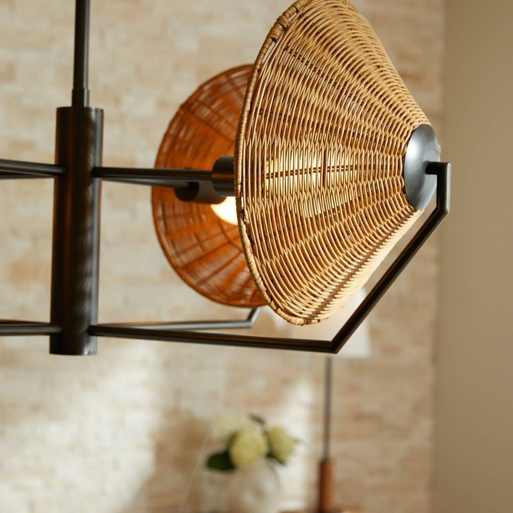 Coleman 4 Light 34 inch Natural Chandelier Ceiling Light