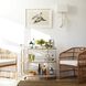 Brays 37 inch Whitewash Bar Cart