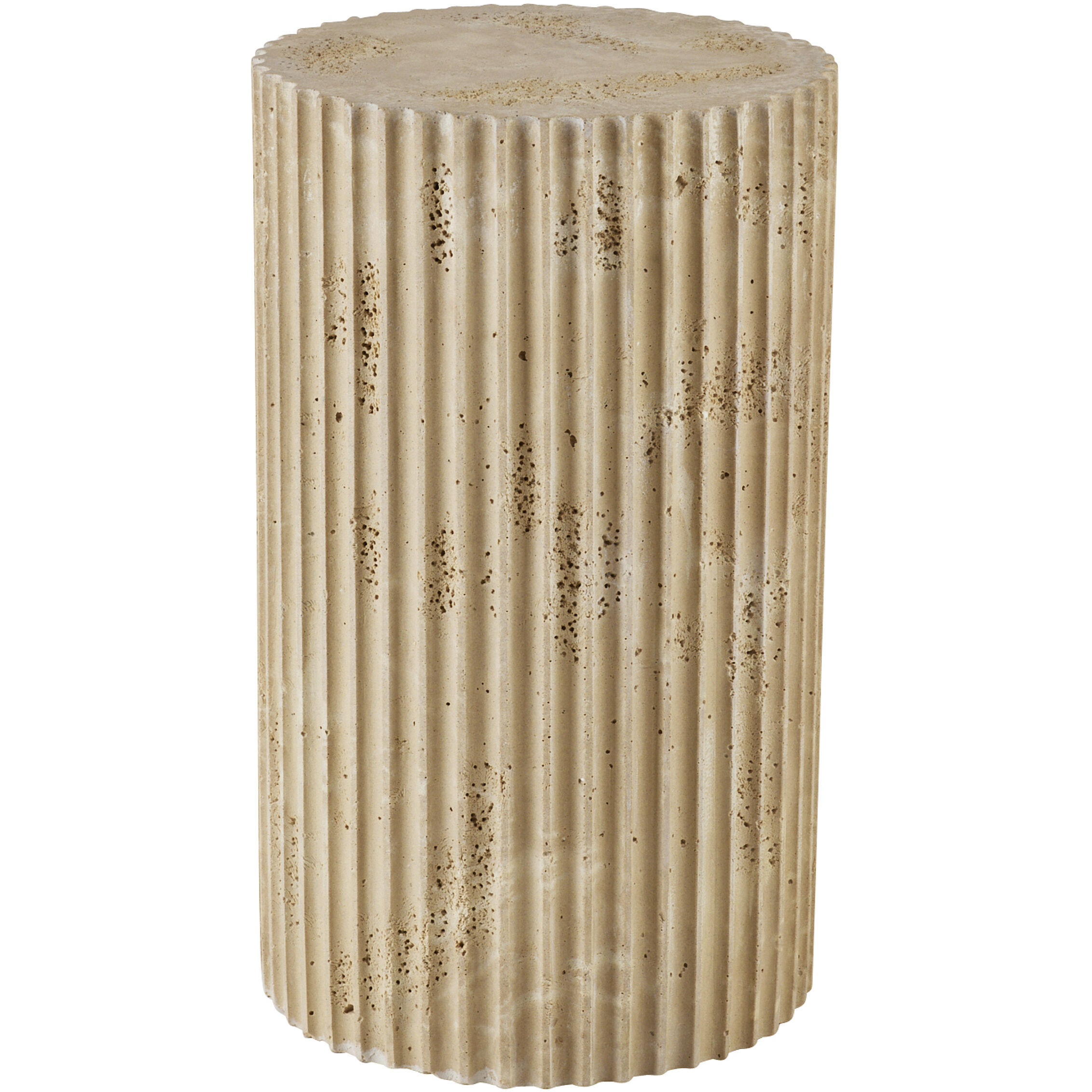 Carmello 14.5 inch Chai Travertine Accent Table