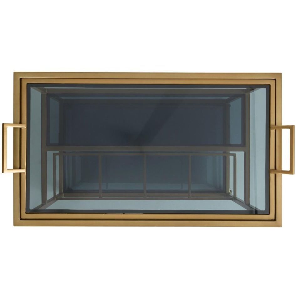 Jak 35 inch Antique Brass Bar Cart