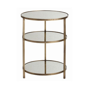 Percy 19 inch Antique Brass End Table