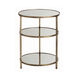 Percy 19 inch Antique Brass End Table