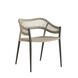 Aurelie Buff and Blackened Bronze Outdoor Dining Chair