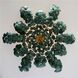 Bilal 3 Light 38 inch Eucalyptus Coconut Shell and Antique Brass Flush Mount Ceiling Light