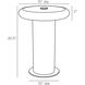 Buckley 20.5 X 15 inch Smoke Accent Table