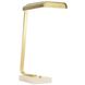 Genevieve 20.5 inch 10.00 watt Antique Brass and White Desk Lamp Portable Light