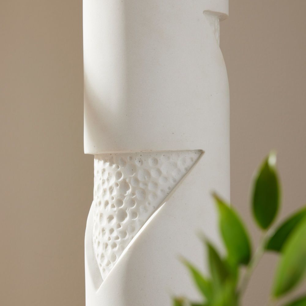 Cristiano 150 watt Ivory Floor Lamp Portable Light