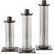Wimble Clear Candleholders, Set of 3