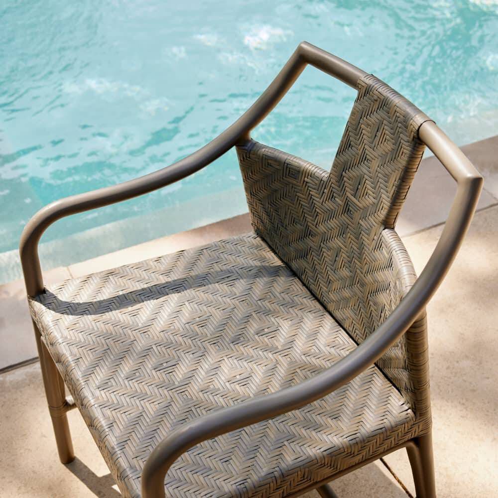 Newton Chartreaux Gray and Gray Outdoor Dining Chair