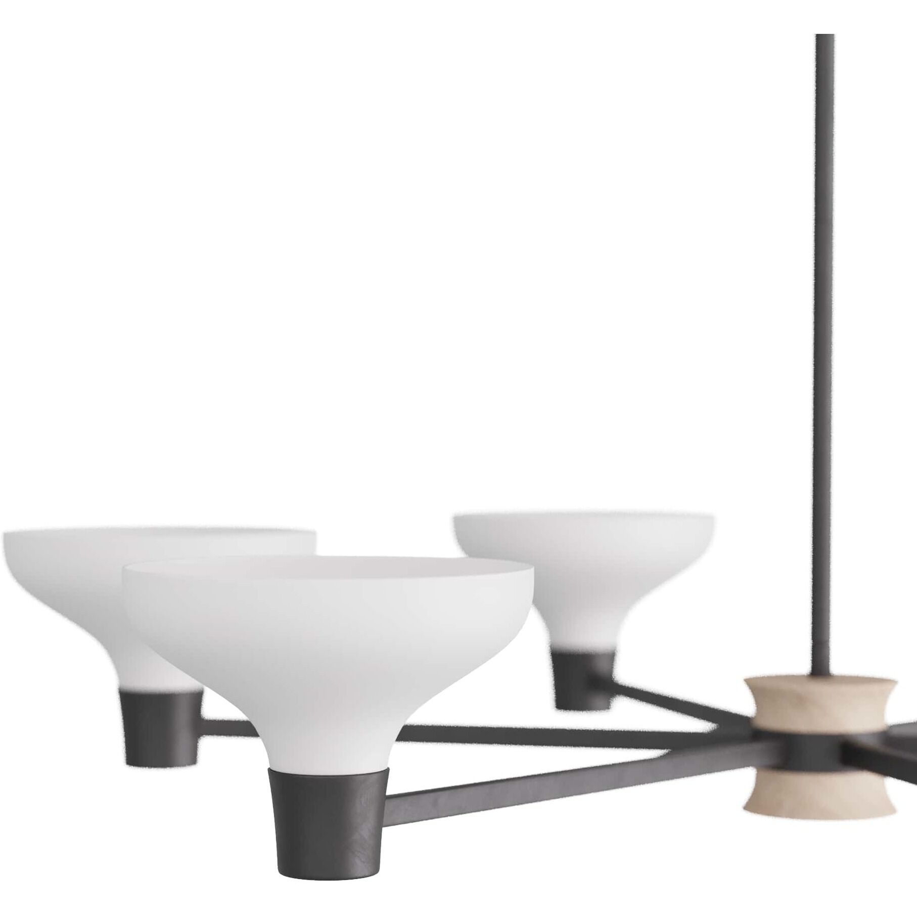 Thatcher 6 Light 42 inch White Gesso Chandelier Ceiling Light