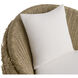 Florian Pearl and Tan Outdoor Swivel Lounge Chair