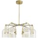 Marco 6 Light 38 inch Antique Brass with Bone Chandelier Ceiling Light