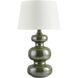 Noma 30.5 inch 150 watt Dark Green Reactive and Antique Brass Table Lamp Portable Light