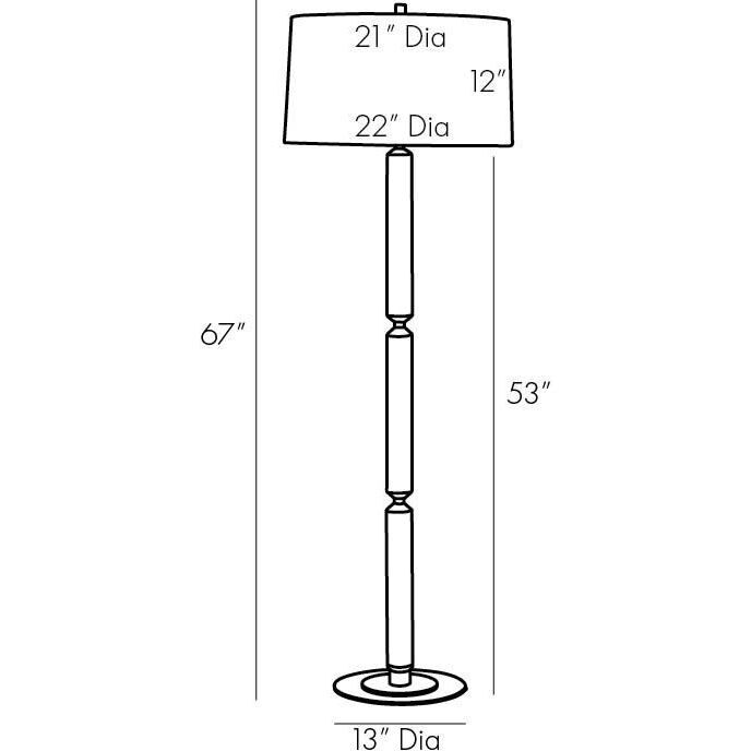 Gio 67 inch 150.00 watt Clear Floor Lamp Portable Light