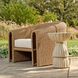 Julien Pearl and Tan Outdoor Lounge Chair
