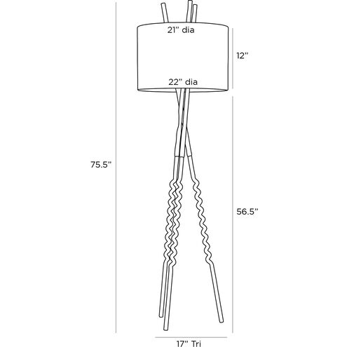 Shepherd's 75.5 inch 150.00 watt Blackened Bronze Floor Lamp Portable Light