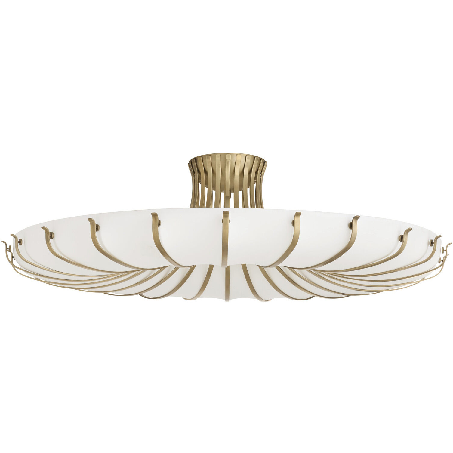 Chambers 10 Light 52 inch Antique Brass Semi Flush Mount Ceiling Light