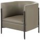 Escondido Dove Leather and Bronze Lounge Chair