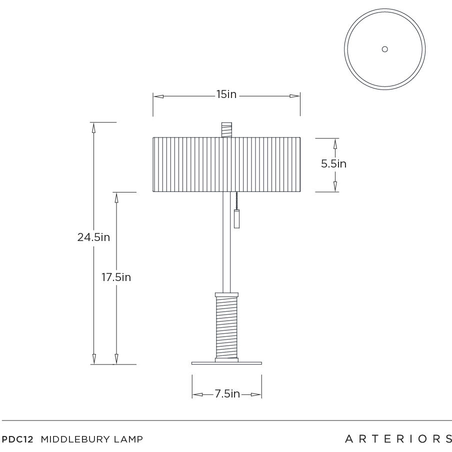 Middlebury 24.5 inch 4.00 watt Brown and Antique Brass Desk Lamp Portable Light
