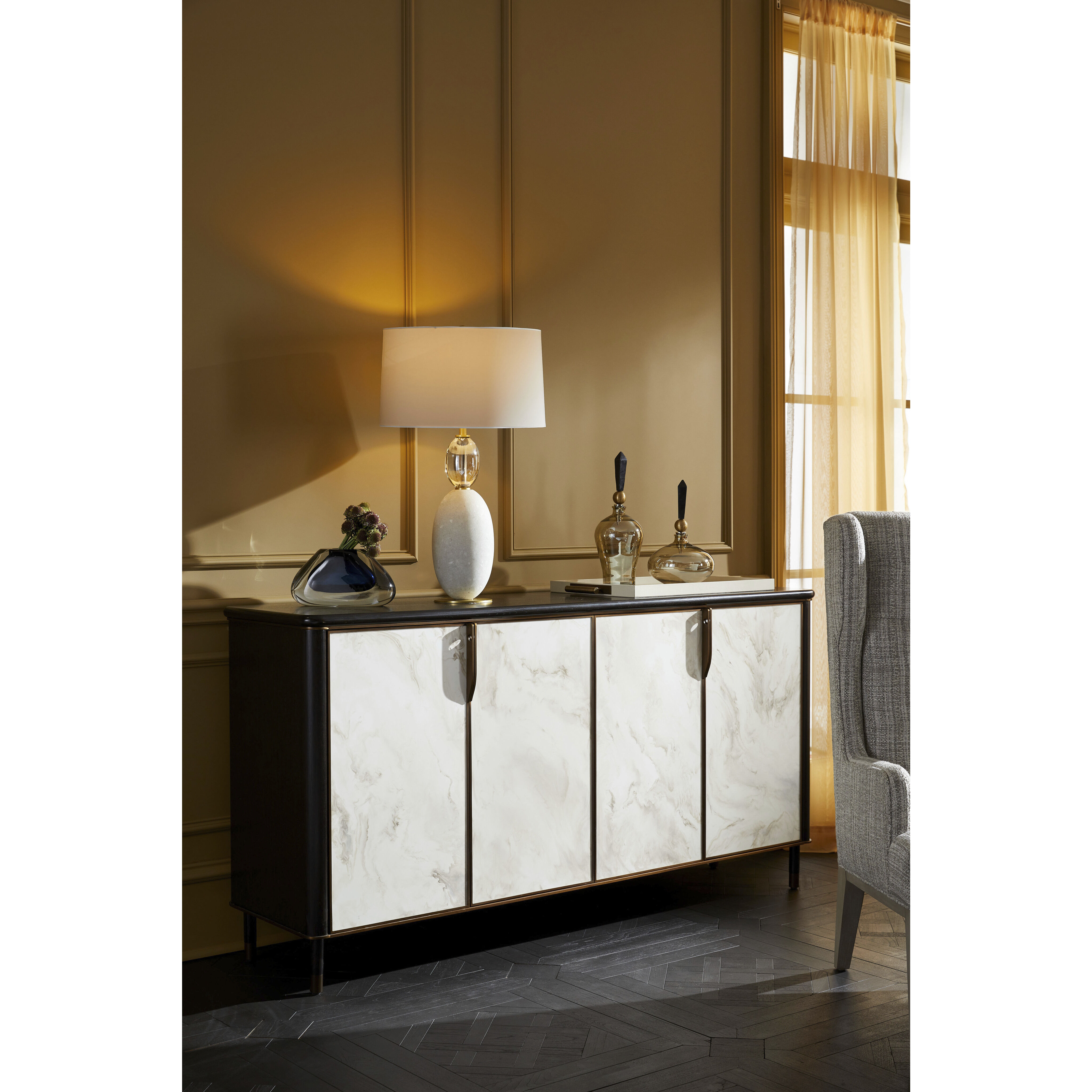 Minato 29 inch 150.00 watt Ivory Lamp Portable Light