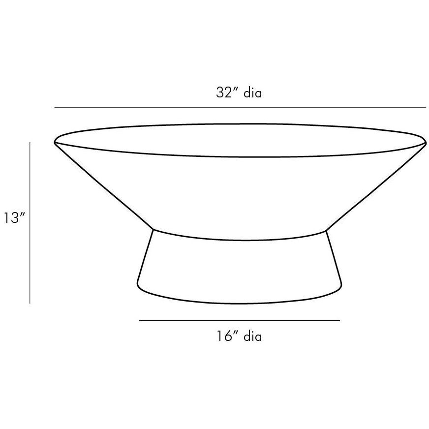 Beckham 32 inch Matte Black Coffee Table