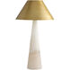 Chanell 30 inch 100.00 watt White Alabaster Table Lamp Portable Light