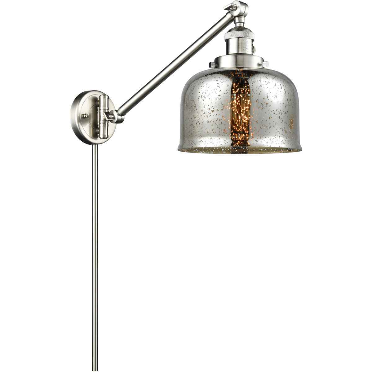Large Bell 1 Light 8.00 inch Swing Arm Light/Wall Lamp