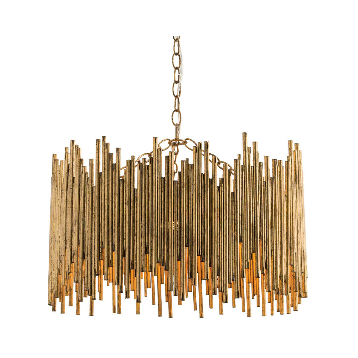 Prescott 3 Light 22 inch Gold Leaf Pendant Ceiling Light