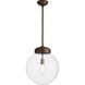 Reeves 1 Light 15.5 inch Aged Brass Outdoor Pendant, Large