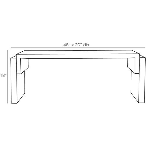 Luke 48 X 18 inch Smoke Cocktail Table