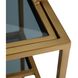Jak 35 inch Antique Brass Bar Cart