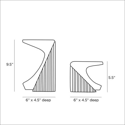 Jordono 6 inch Ivory Bookends, Set of 2