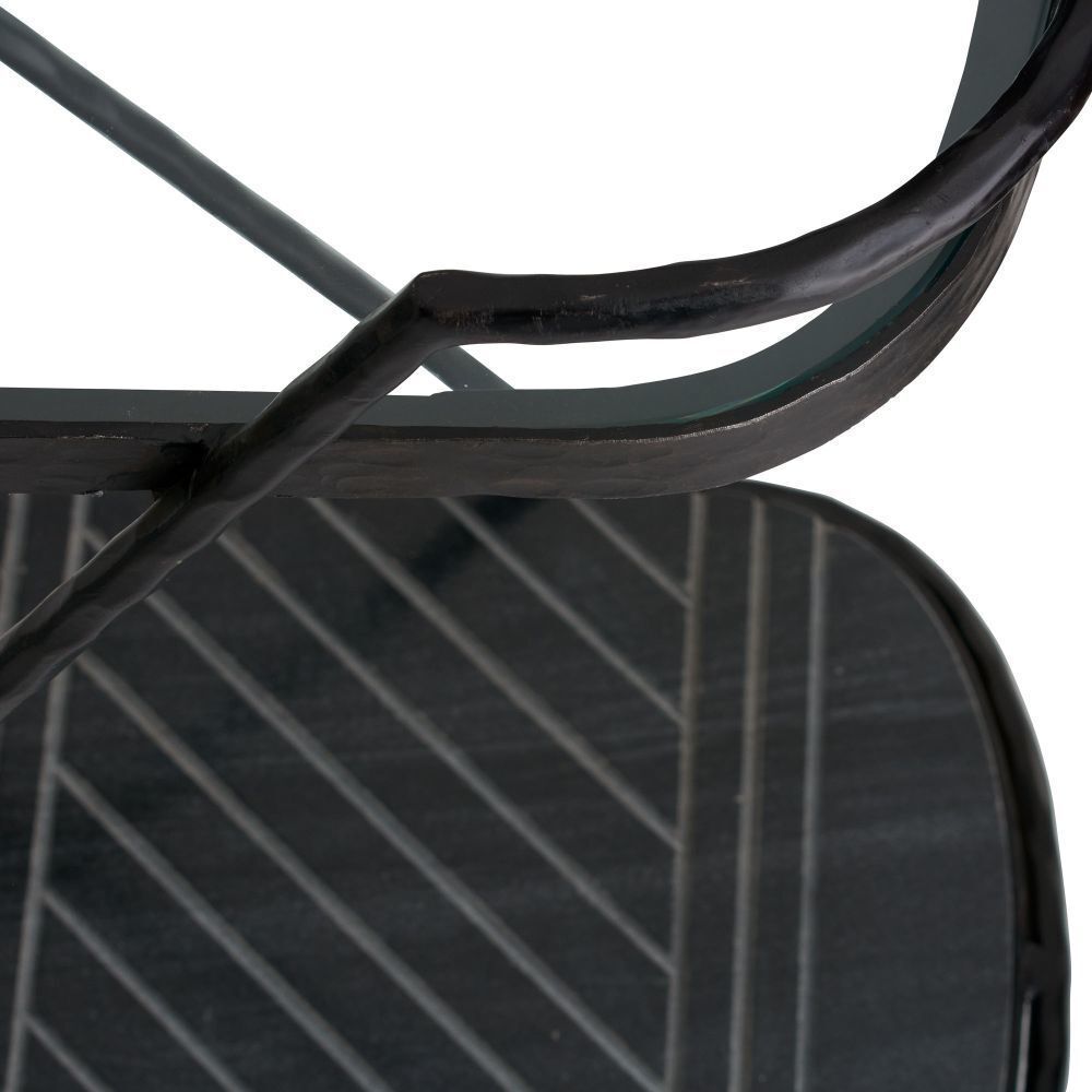 Nakoa 34 inch Black Bar Cart