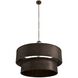 Hecche 6 Light 35 inch Carbon and Bronze Chandelier Ceiling Light