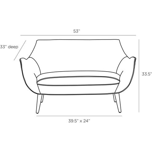 Leandro 33.5 inch Marigold Settee