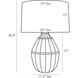 Tangier 30.5 inch 60 watt Egg Shell Table Lamp Portable Light