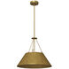 Bingham 1 Light 20 inch Vintage Brass Pendant Ceiling Light