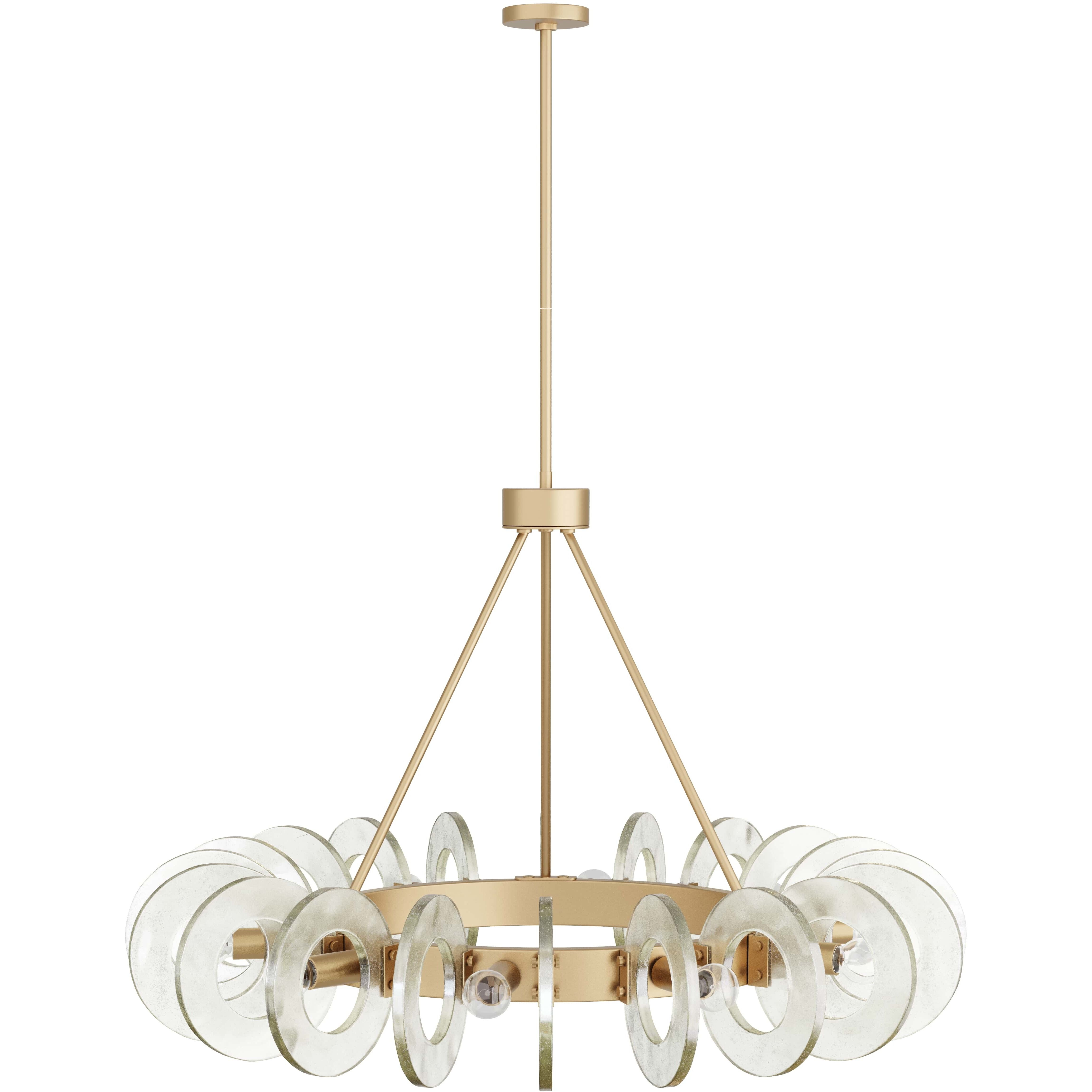 Trina 10 Light 32 inch Clear Seedy Chandelier Ceiling Light