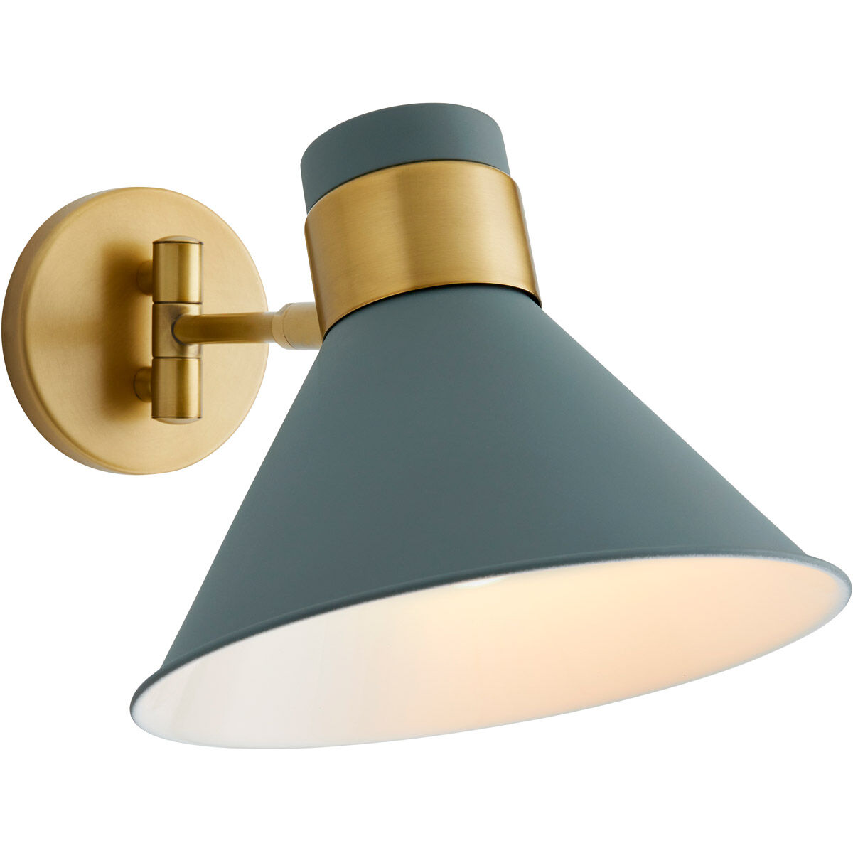 Lane 1 Light 15 inch Cadet Blue/Antique Brass Sconce Wall Light