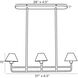 Remy 3 Light 37 inch White Gesso Chandelier Ceiling Light