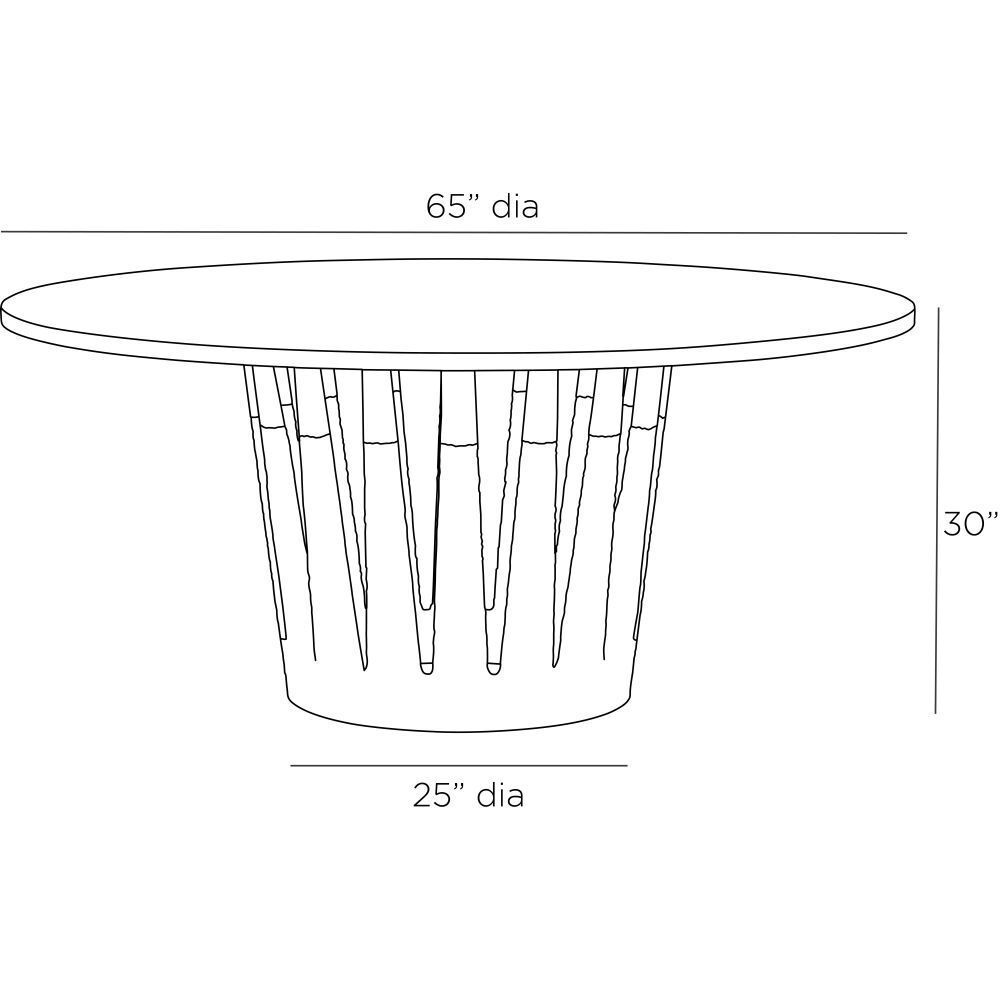Gilman 65 inch Kona Outdoor Dining Table