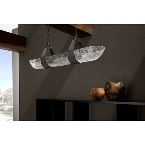 Mykonos 4 Light 38 inch Clear and English Bronze Pendant Ceiling Light