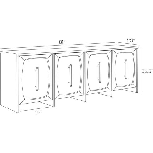 Elmore 81 X 20 inch Brindle and Sable Credenza