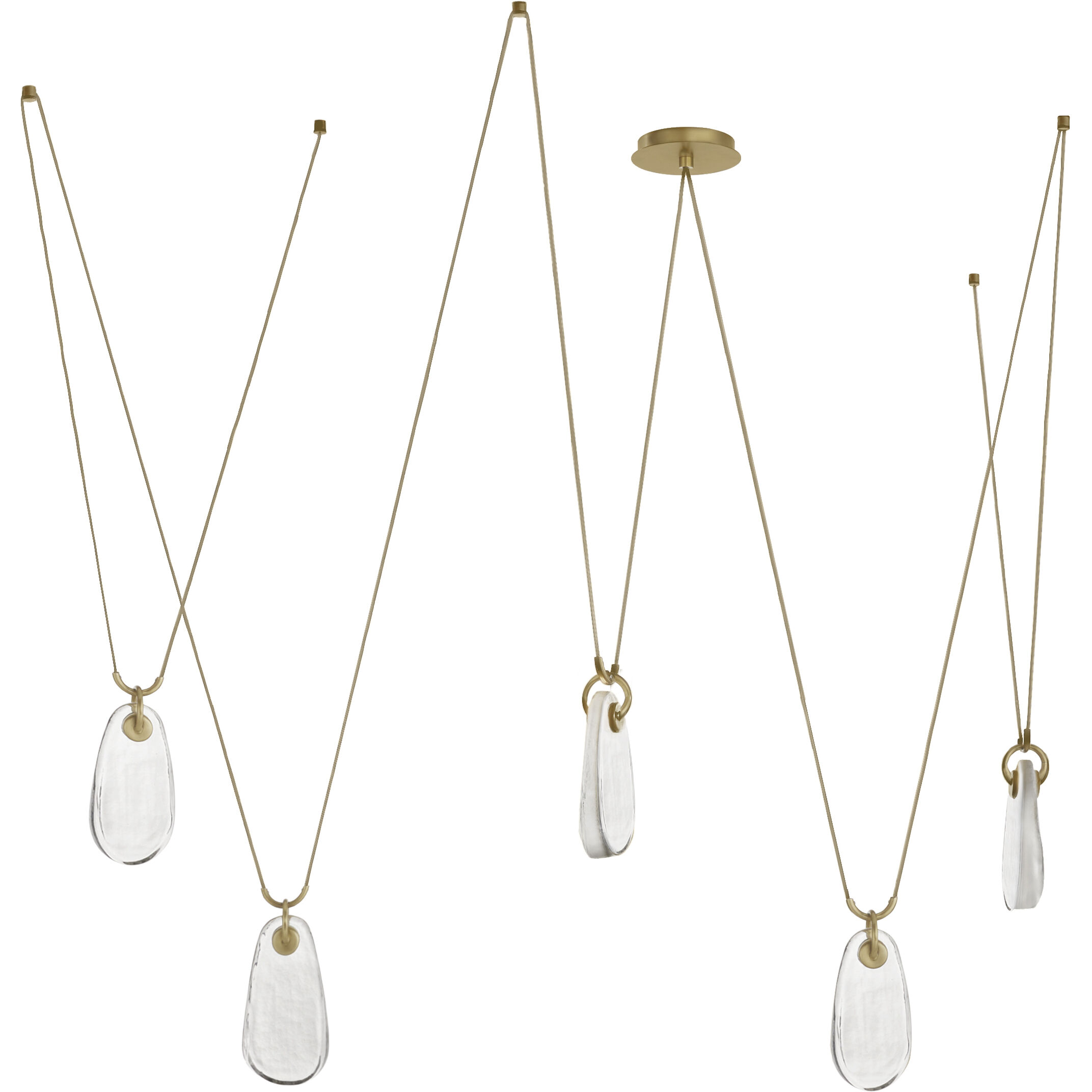 Melt 5 Light 82 inch Antique Brass Chandelier Ceiling Light