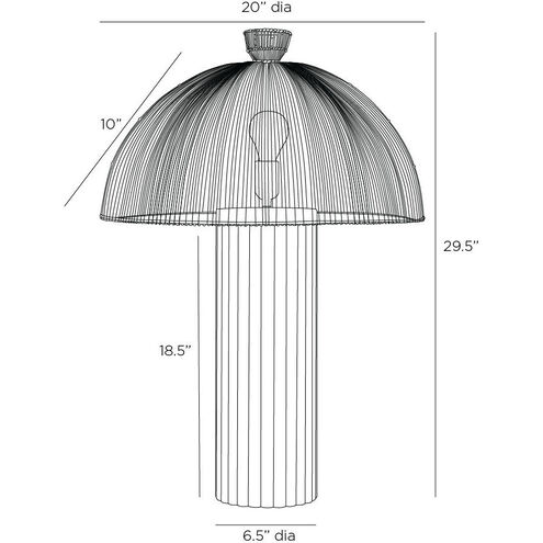 Como 60.00 watt Black Table Lamp Portable Light